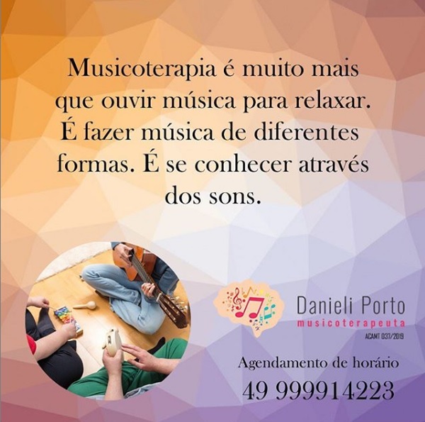 Musicoterapeuta Dani Porto - Lages SC